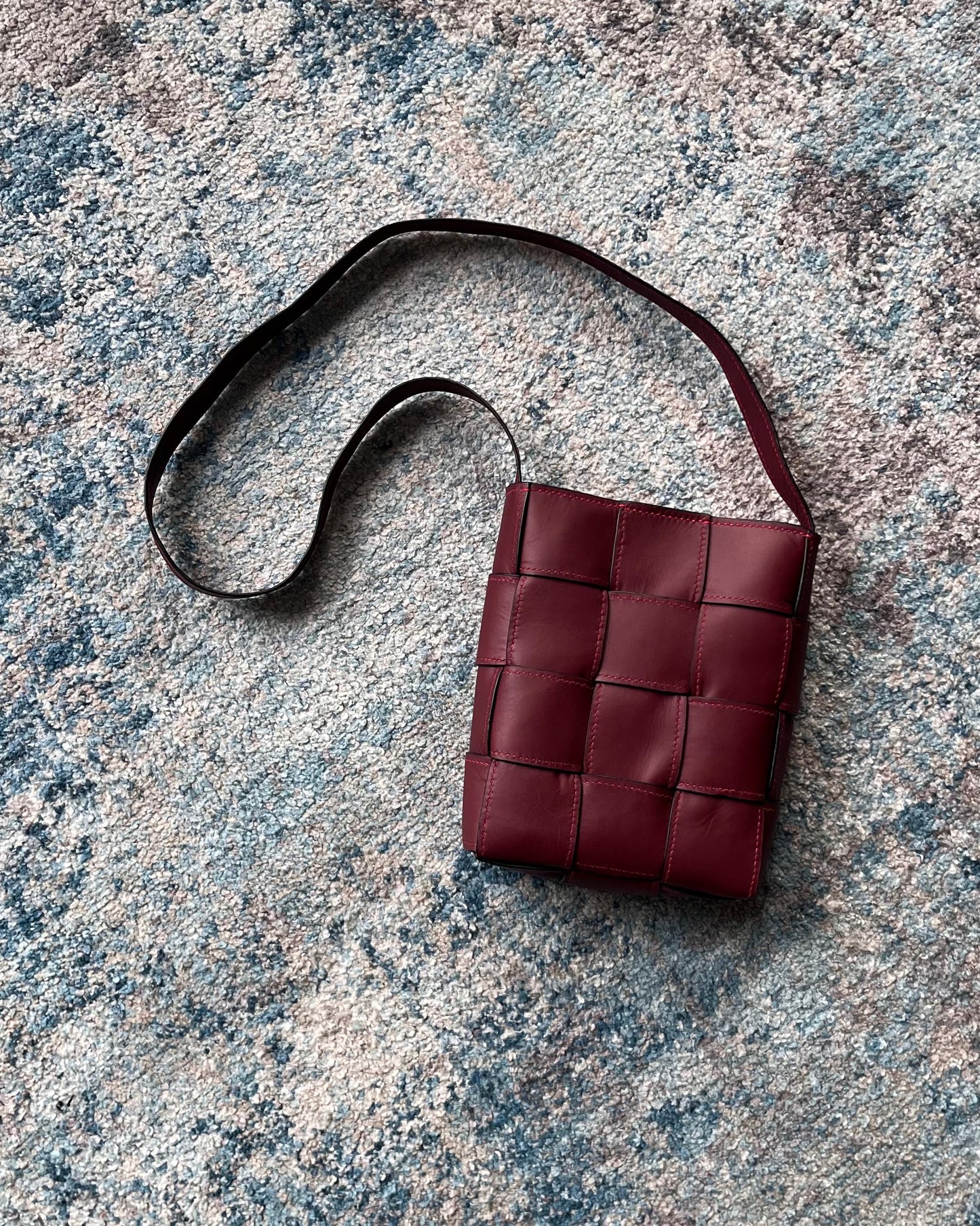 Burgundy Woven Bag
