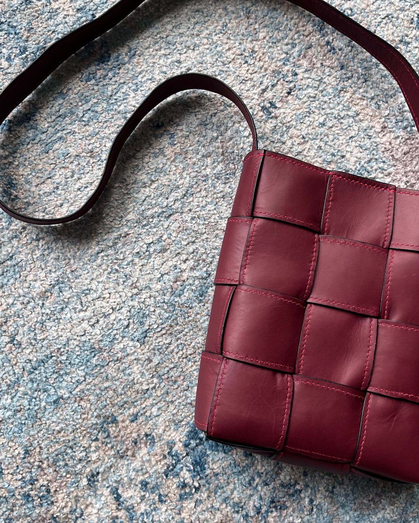 Burgundy Woven Bag