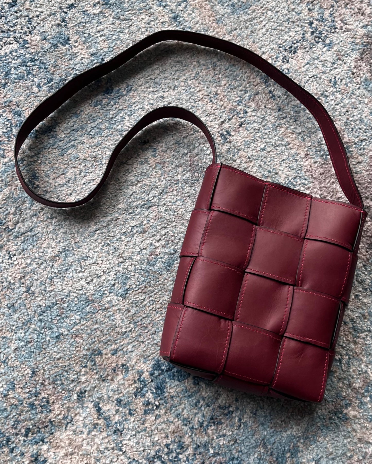 Burgundy Woven Bag