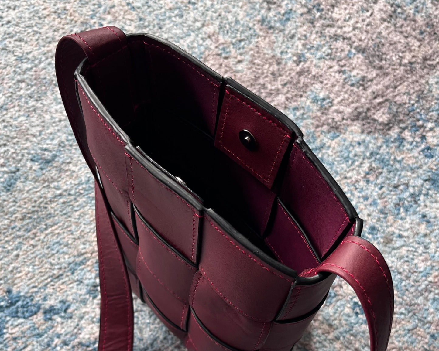 Burgundy Woven Bag