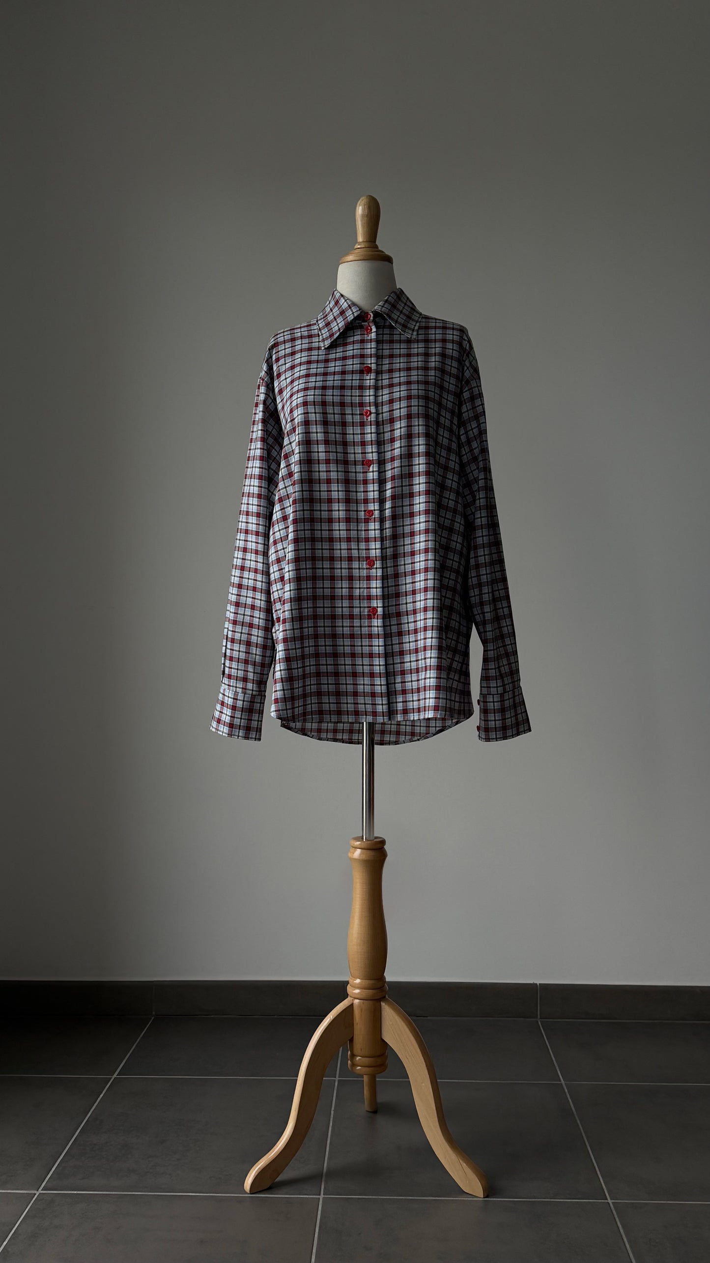 Oversized plaid shirt