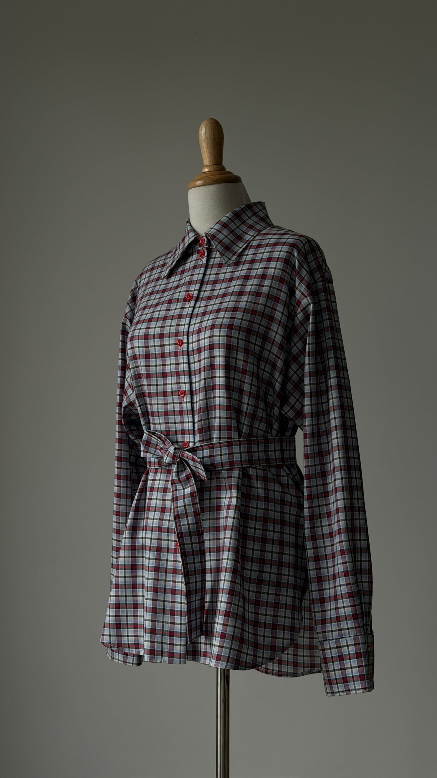 Oversized plaid shirt